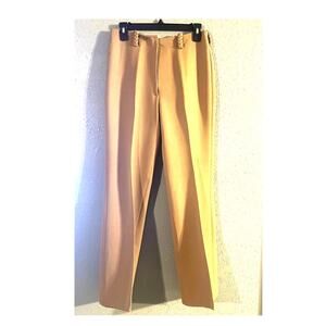 Alan Austin Womens Camel Colored Wool Slacks Pants Sz 12 Old Money Business